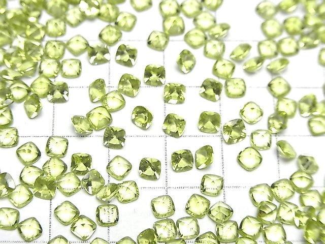 [Video] High Quality Peridot AAA Loose stone Square Faceted 4x4mm 10pcs
