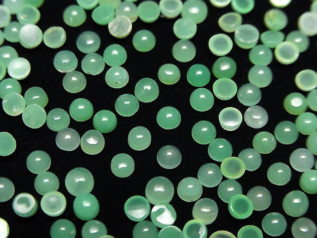 Chrysoprase AA++ Round  Cabochon 3x3mm 20pcs
