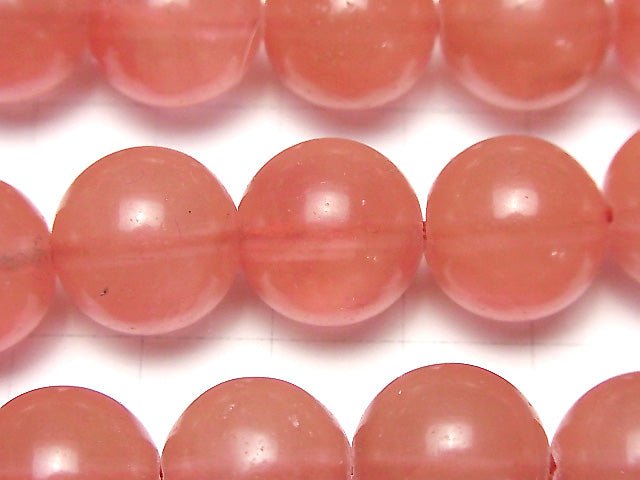 1strand $6.79! Cherry Quartz Glass  Round 14mm 1strand beads (aprx.15inch/37cm)