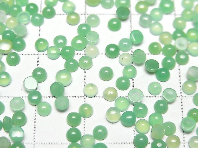 Chrysoprase AA++ Round  Cabochon 3x3mm 20pcs