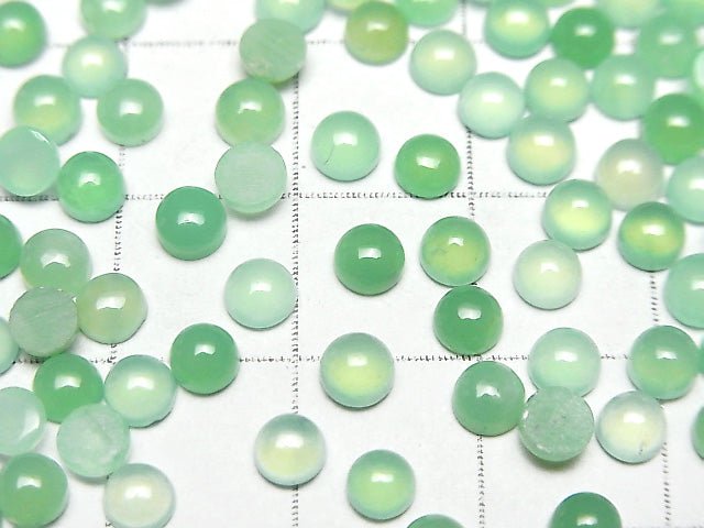 Chrysoprase AA++ Round  Cabochon 4x4mm 10pcs
