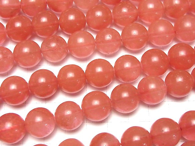 1strand $6.79! Cherry Quartz Glass  Round 14mm 1strand beads (aprx.15inch/37cm)