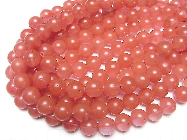 1strand $6.79! Cherry Quartz Glass  Round 14mm 1strand beads (aprx.15inch/37cm)