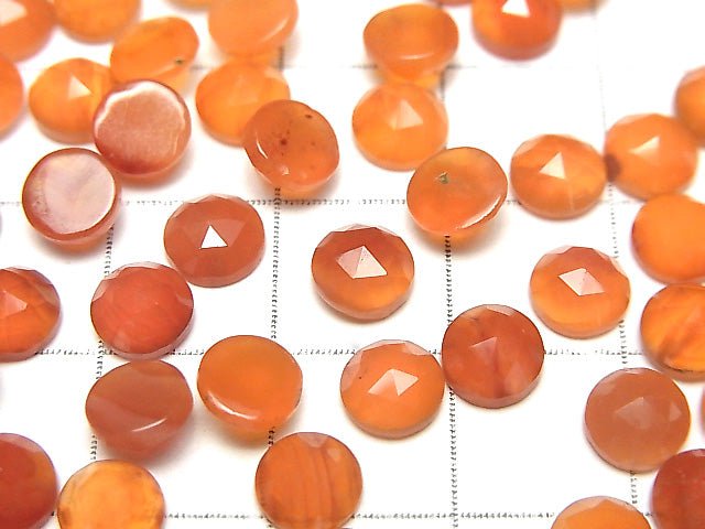 [Video]Carnelian AAA Round Rose Cut 6x6mm 5pcs