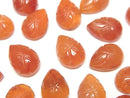 [Video]High Quality Carnelian AAA- Carved Pear shape Cabochon 14x10mm 2pcs