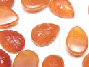 [Video]High Quality Carnelian AAA- Carved Pear shape Cabochon 14x10mm 2pcs