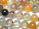 [Video] Multicolor Rutilated Quartz AAA Round 8mm half or 1strand beads (aprx.15inch / 36cm)