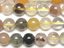 [Video] Multicolor Rutilated Quartz AAA Round 8mm half or 1strand beads (aprx.15inch / 36cm)