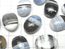 [Video]Strip blue opal AA++ Oval Cabochon 18x13mm 2pcs