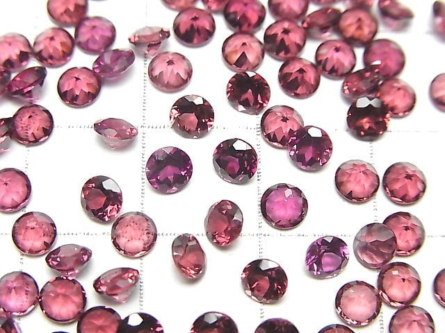 [Video] High Quality Rhodolite Garnet AAA Loose stone Round Faceted 4x4mm 10pcs
