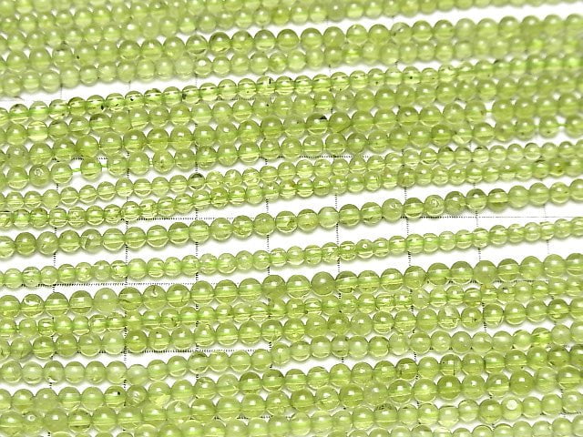 [Video]1strand $6.79! Peridot AA Round 3mm 1strand beads (aprx.15inch/37cm)