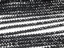 High Quality!  1strand $9.79! Onyx AAA Faceted Button Rondelle 4x4x2.5mm 1strand beads (aprx.15inch/37cm)
