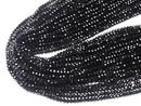 High Quality!  1strand $9.79! Onyx AAA Faceted Button Rondelle 4x4x2.5mm 1strand beads (aprx.15inch/37cm)