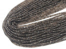 1strand $13.99! High Quality!  Smoky Quartz AAA Faceted Button Rondelle 4x4x3mm 1strand beads (aprx.15inch/38cm)