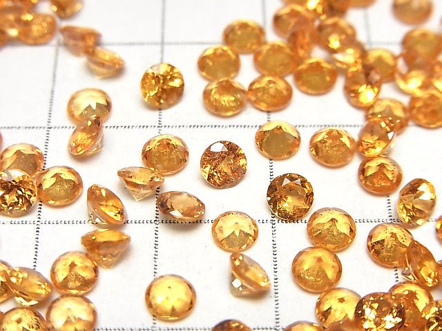 [Video]High Quality Spessartite Garnet AAA- Round Faceted 4x4mm 2pcs