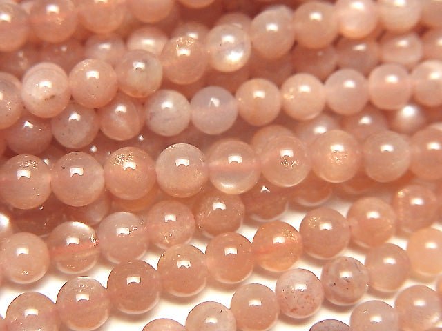 [Video] Orange Moonstone AAA- Round 4mm 1strand beads (aprx.15inch / 38cm)