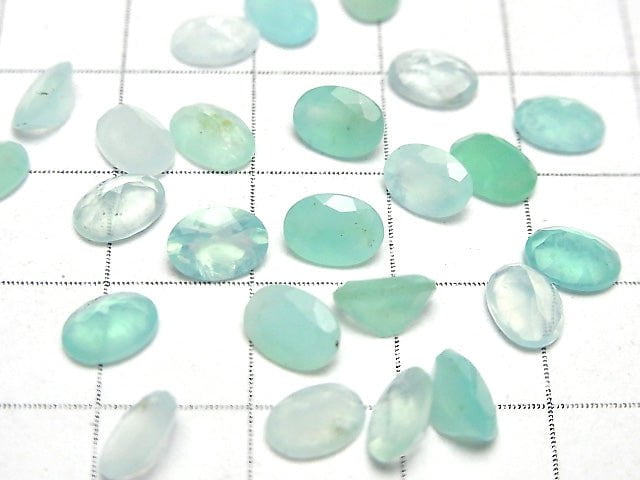 [Video]High Quality Peruvian Blue Opal AA++ Loose stone Oval Faceted 7x5mm 2pcs