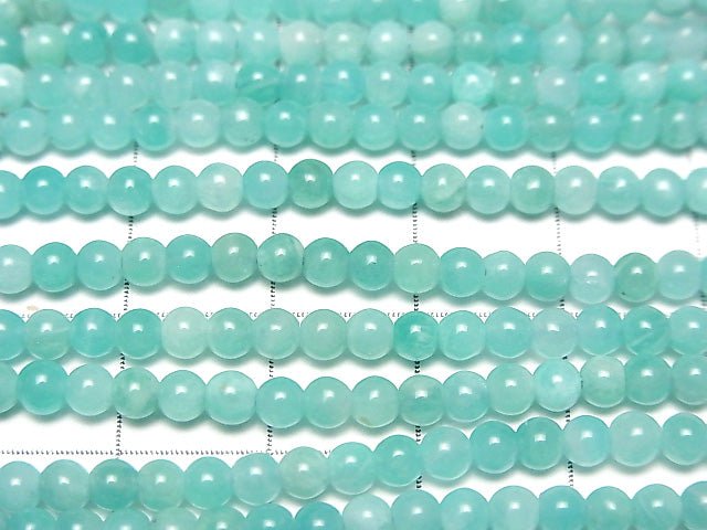 1strand $5.79! Brazil Amazonite AAA-Round 3mm 1strand beads (aprx.15inch / 38cm)