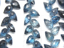 [Video]High Quality London Blue Topaz AAA Flower Bud Faceted Briolette Half Strand 1strand beads (aprx.5inch/13cm)