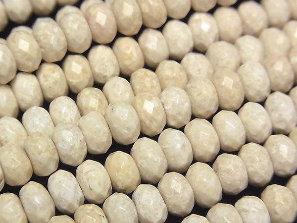 [Video] Riverstone Faceted Button Roundel 8x8x4mm half or 1strand beads (aprx.15inch / 38cm)