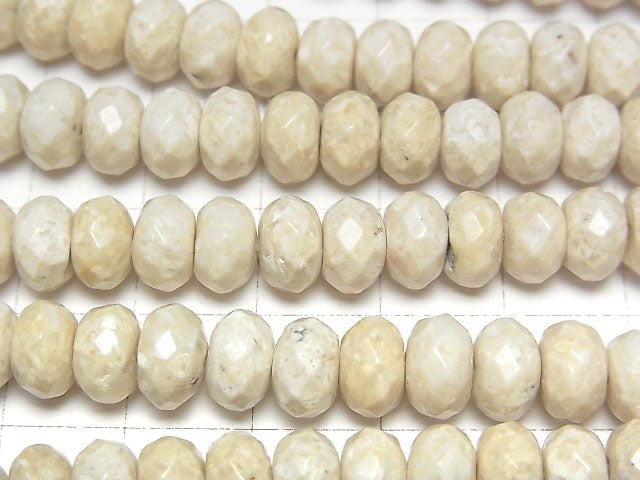 [Video] Riverstone Faceted Button Roundel 8x8x4mm half or 1strand beads (aprx.15inch / 38cm)