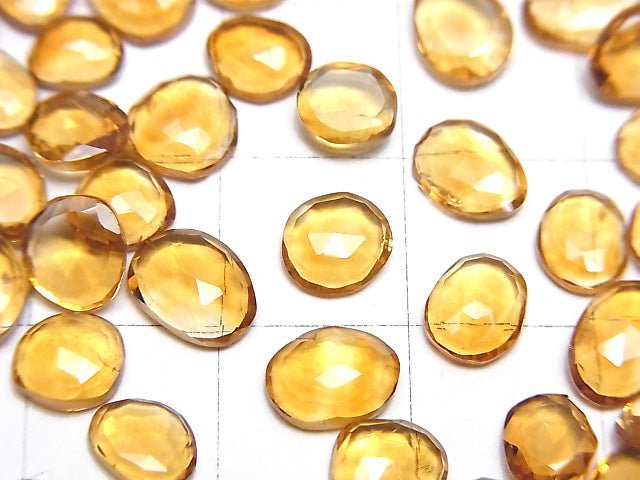 [Video] High Quality Citrine AAA- Undrilled Freeform Single Sided Rose Cut 5pcs