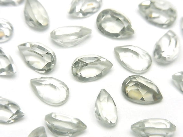 [Video]High Quality Green Amethyst AAA Loose stone Pear shape Faceted 8x5mm 5pcs