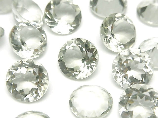 [Video]High Quality Green Amethyst AAA Loose stone Round Faceted 12x12mm 2pcs