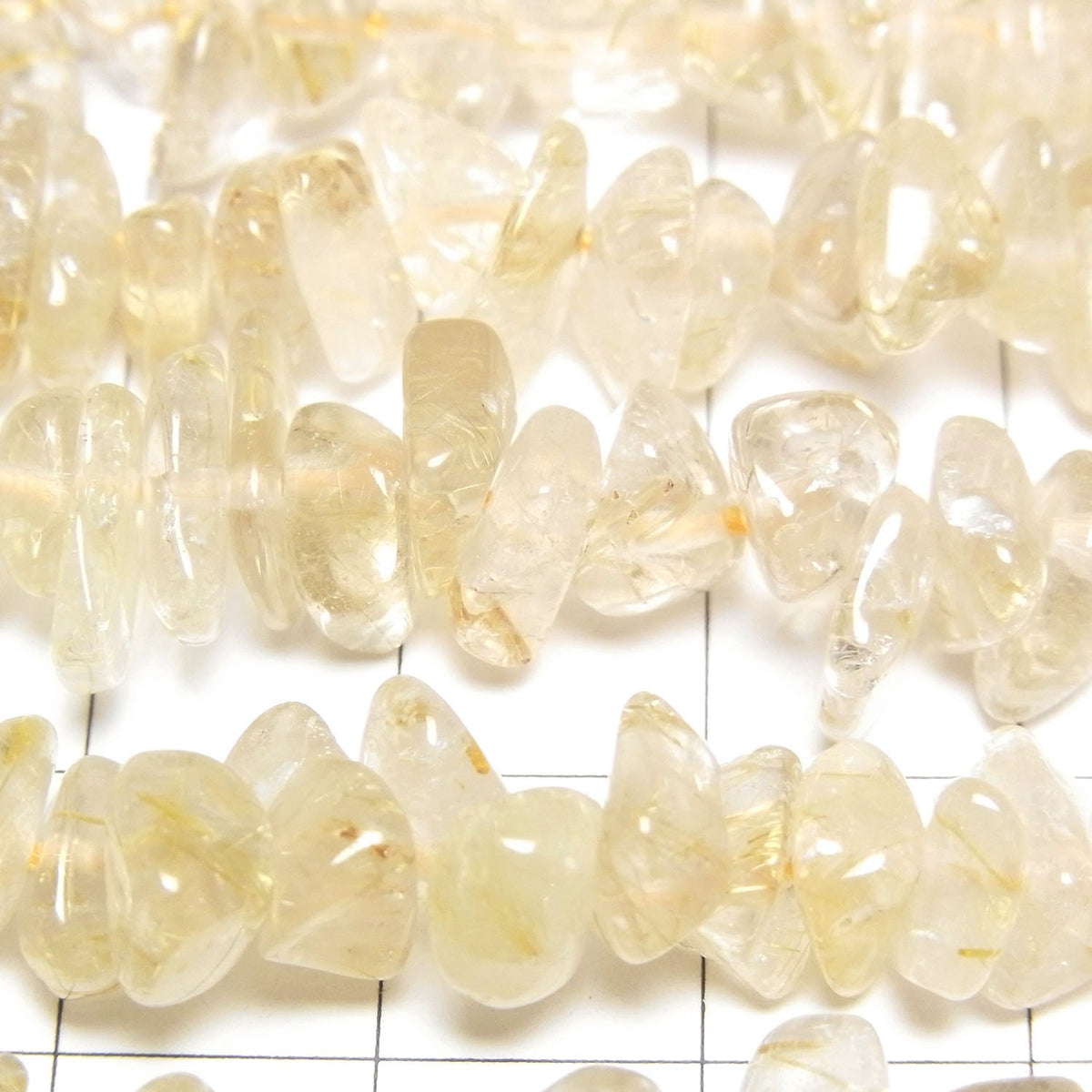 Rutilated Quartz  AA Chips (Small Nugget ) 1strand beads (aprx.15inch/38cm)