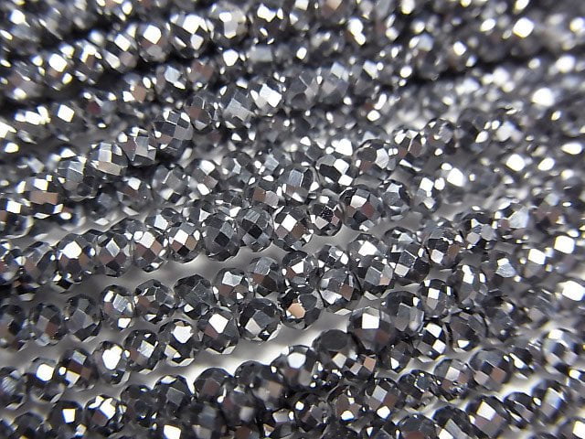 [Video] High Quality!  1strand $6.79! Terahertz  Faceted Button Roundel 2x2x1.5mm 1strand beads (aprx.15inch/37cm)