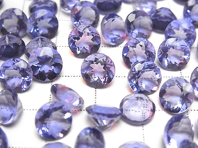 [Video] High Quality Color Change Fluorite AAA Loose stone Round Faceted 8x8x5.5mm 1pc