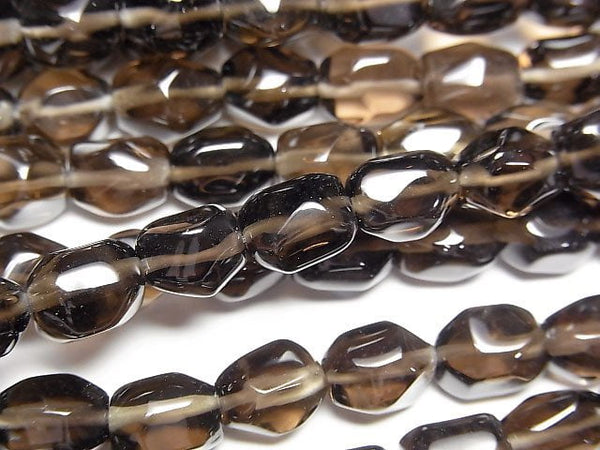 [Video]Smoky Quartz AA++ Faceted Nugget 1strand beads (aprx.15inch/37cm)