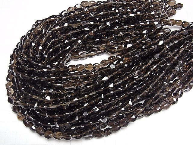 [Video]Smoky Quartz AA++ Faceted Nugget 1strand beads (aprx.15inch/37cm)