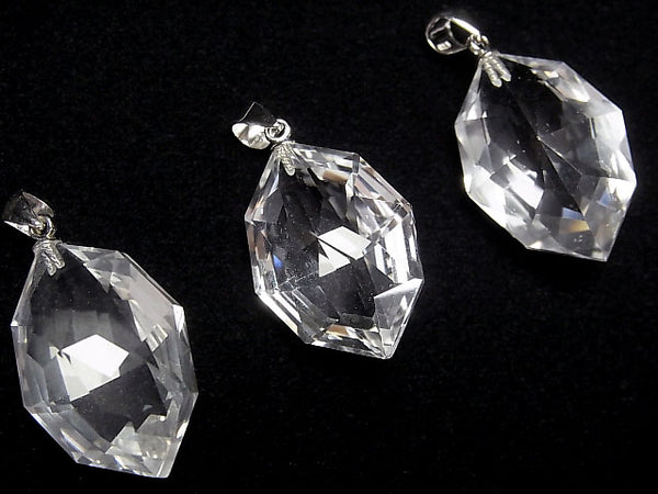 [Video]High Quality Crystal AAA Multiple Facets Faceted Pendant [SS][S][M] Silver925