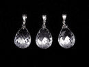 [Video] High Quality Crystal AAA Faceted Drop Pendant 18 x 13 x 13 mm Silver 925