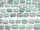 [Video]Amazonite AA Rough Tube -Faceted Nugget 1strand beads (aprx.15inch/37cm)