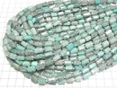 [Video]Amazonite AA Rough Tube -Faceted Nugget 1strand beads (aprx.15inch/37cm)