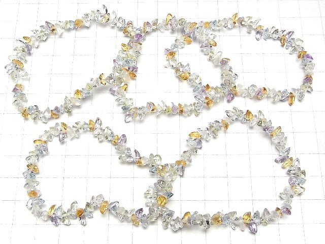 [Video]High Quality Mixed Stone AAA Oval Faceted 6x4mm 1/4strands -Bracelet