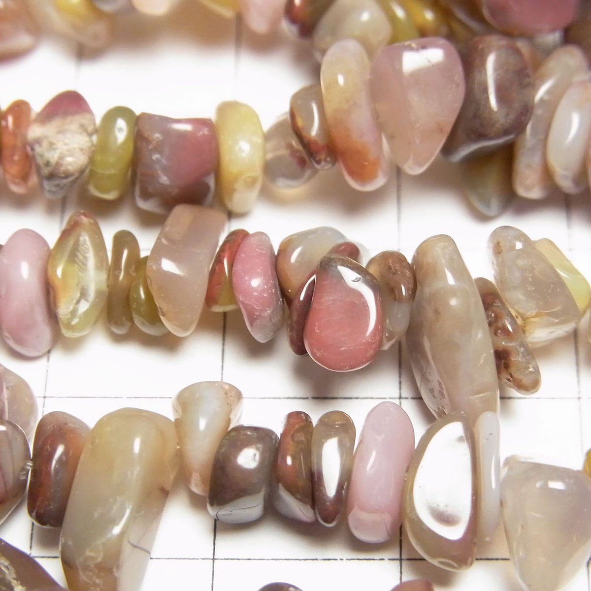 Tibet Multi Color Agate Chips (Small Nugget) 1strand beads (aprx.33inch / 82cm)
