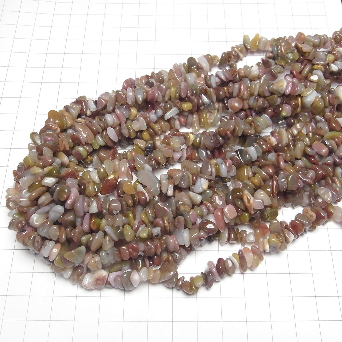 Tibet Multi Color Agate Chips (Small Nugget) 1strand beads (aprx.33inch / 82cm)