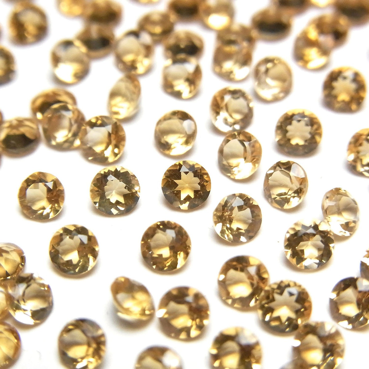 Citrine Madère de haute qualité AAA Pierre précieuse ronde à facettes 3x3mm 10pcs