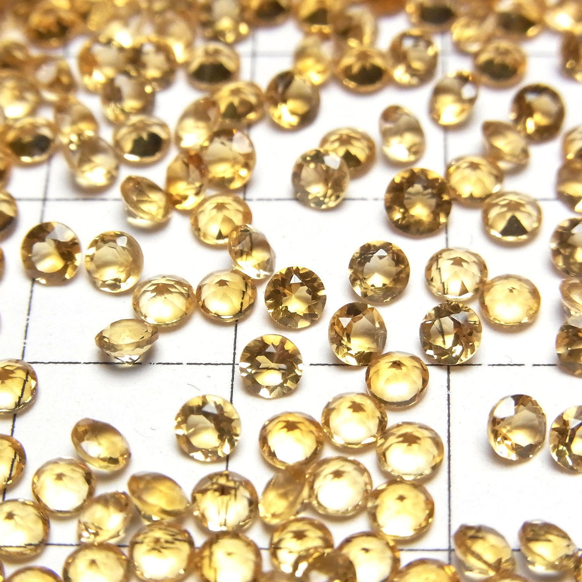 Citrine Madère de haute qualité AAA Pierre précieuse ronde à facettes 3x3mm 10pcs