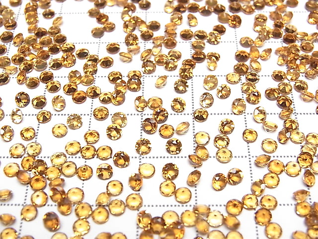 [Video] High Quality Madeira Citrine AAA Loose stone Round Faceted 3x3mm 10pcs