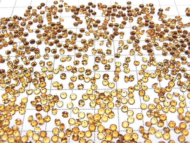 [Video] High Quality Madeira Citrine AAA Loose stone Round Faceted 3x3mm 10pcs