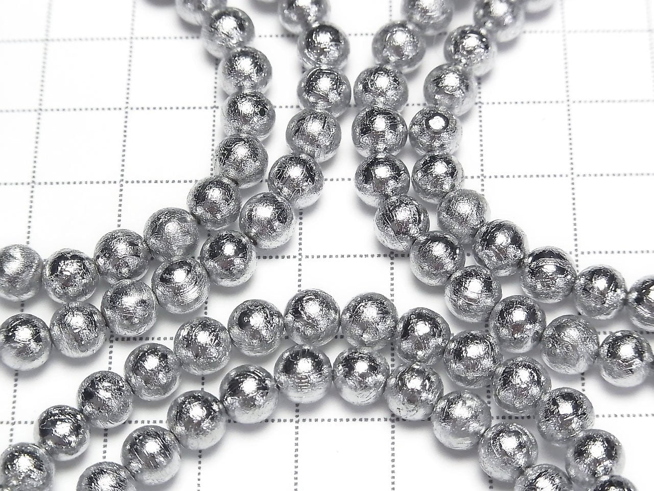 Meteorite (Altai meteorite) Round 6mm Bracelet