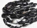 1strand $11.79! Stripe Onyx Rice 4Faceted Faceted Twist 30x9x9mm 1strand beads (aprx.15inch / 37cm)