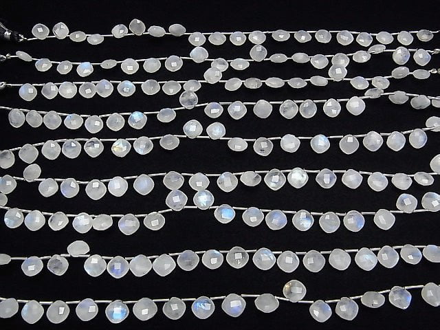 [Video] High Quality Rainbow Moonstone AA++ Diamond Shape (Cushion Cut) 9x9mm half or 1strand (18pcs)