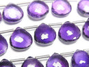[Video] High Quality Amethyst AAA Chestnut Faceted Briolette 10x10mm half or 1strand (8pcs)
