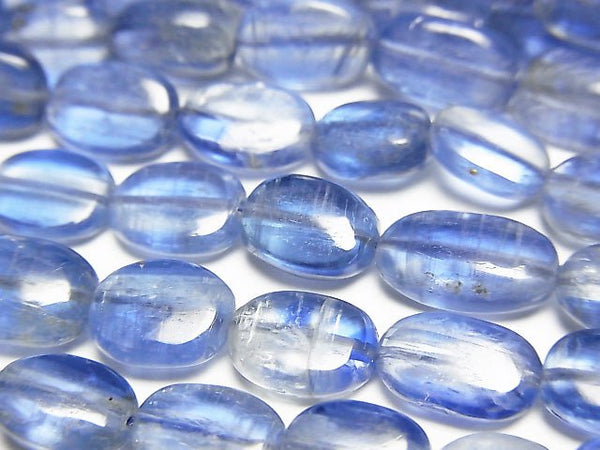 [Video]High Quality Kyanite AA++ Oval half or 1strand beads (aprx.15inch/38cm)