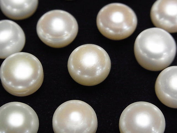 [Video] Fresh Water Pearl AAA- Round (Flat) 11mm [Half Drilled Hole] 4pcs